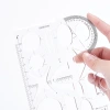 Xiaoyu Function Template Ruler, junior high school ruler, math ruler, geometry drawing board, student drawing function drawing magic tool details Picture